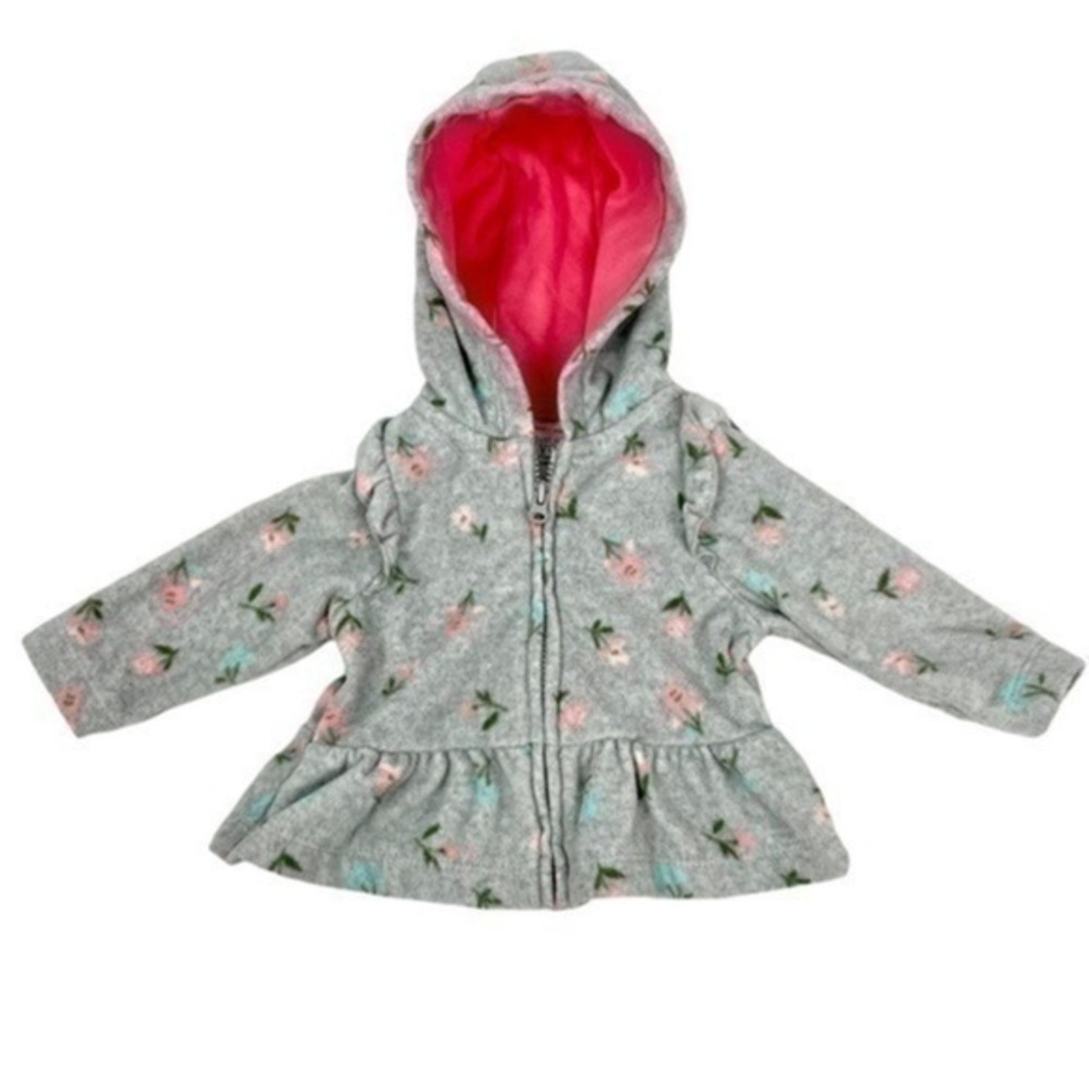 Carter’s Jacket / Hoodie | Baby NB Newborn | Gray Floral